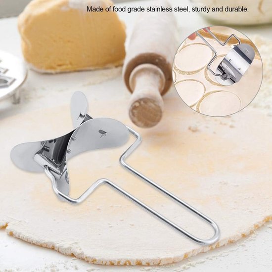 Mould Making Tool Rvs Wrapper Deeg Cutter Cirkel Roller DIY Ravioli Maker Apparaat — afbeelding 4