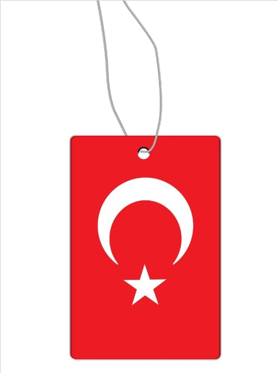 Turkije vlag, auto geurdispenser, geurhanger, car air freshener, geurboom set