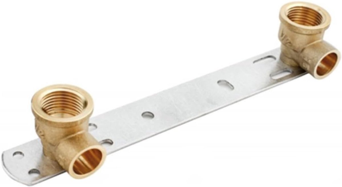 Inbouwdouchebeugel 1/2" x 15mm - 150mm sterk metaal - veilige wandmontage voor thermostatische mengkraan - SnelShoppen