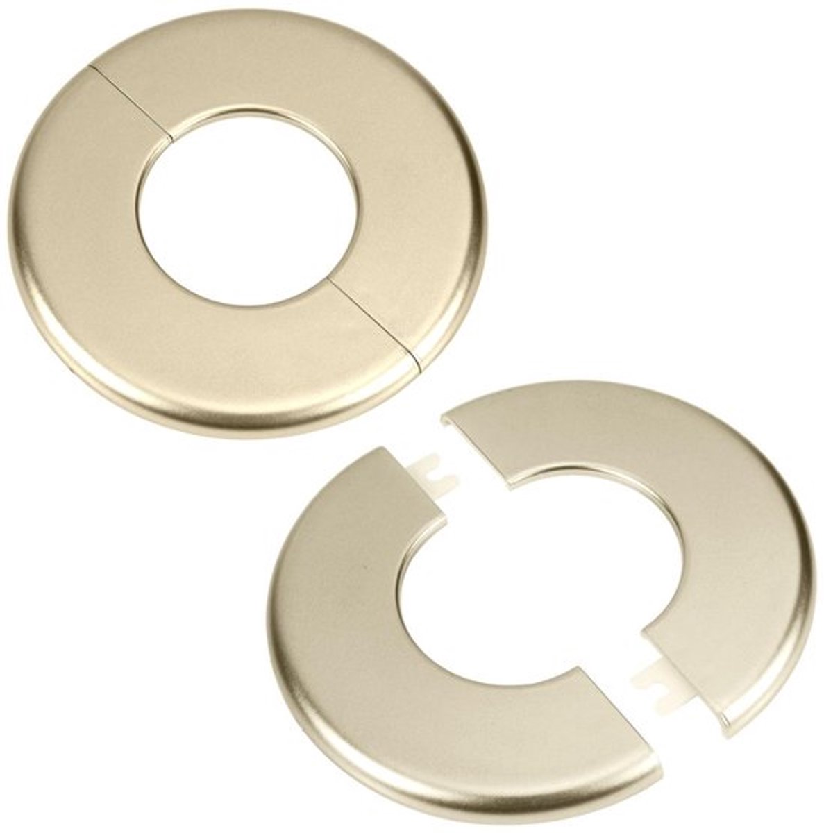Muursplitflens 2 Stuks - Zelfklevende Ronde ABS-Rozetplaat - Decoratie Accessoires - Afdekplaten voor Pijpkranen - Binnendiameter 51 mm - Afmetingen 11,5 x 11,5 x 0,7 cm - Afdekplaat