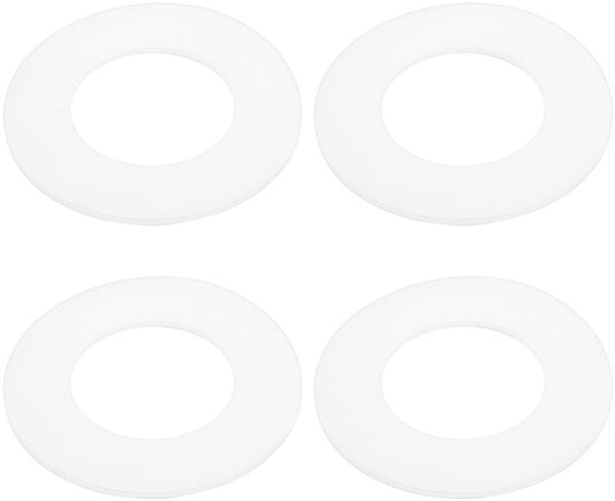 Spoelklep 4 Stuks - Afdichting Wasmachine - Buitendiameter 58mm - Binnendiameter 32mm - Dikte 2mm - Metaal Materiaal - Afdichtring