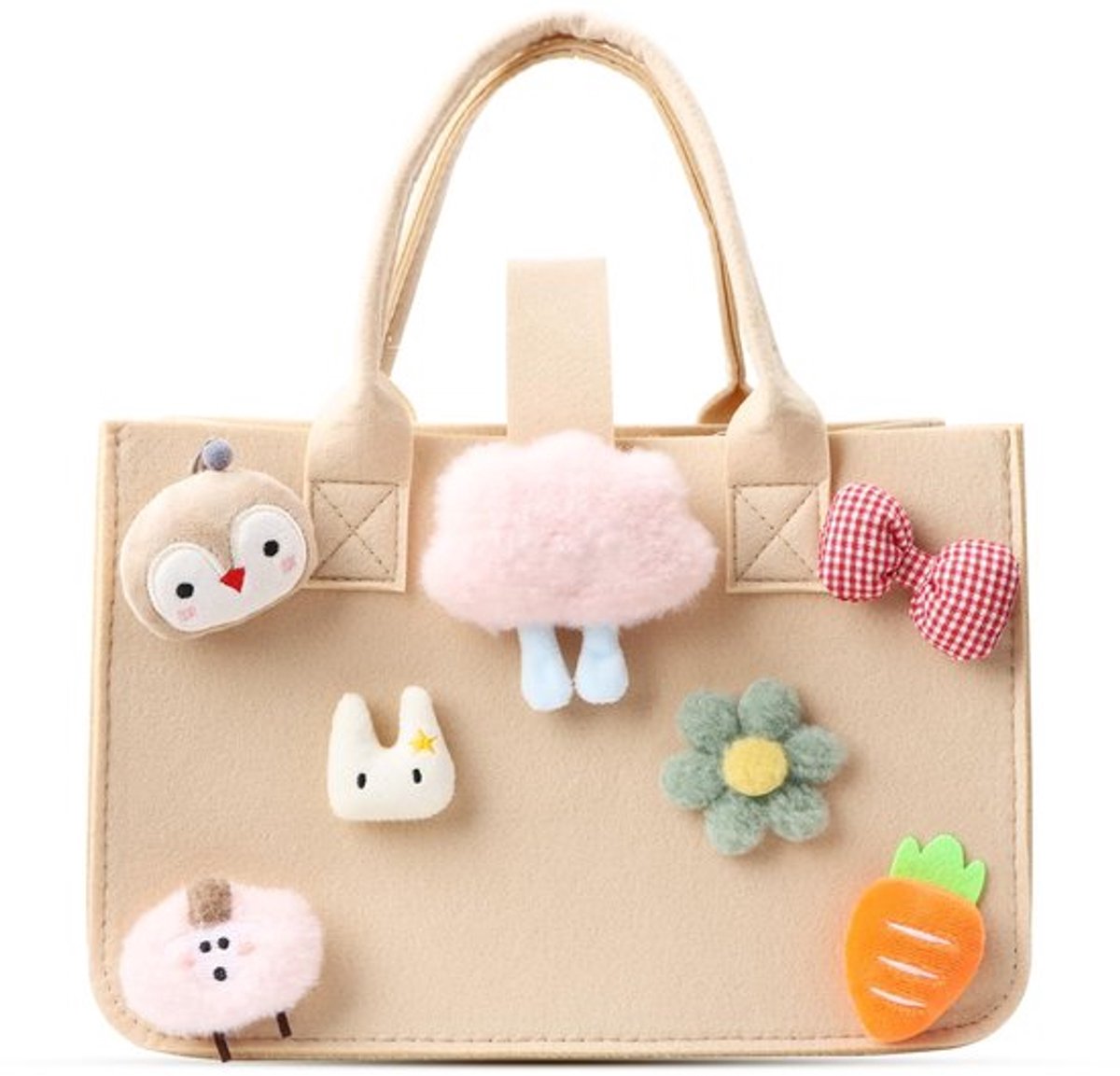 Boodschappentas opvouwbaar - Vilten Shopper - Duurzaam Vilt - Schattig Ontwerp - Ruime Opbergruimte - Lichtgewicht en Stevig