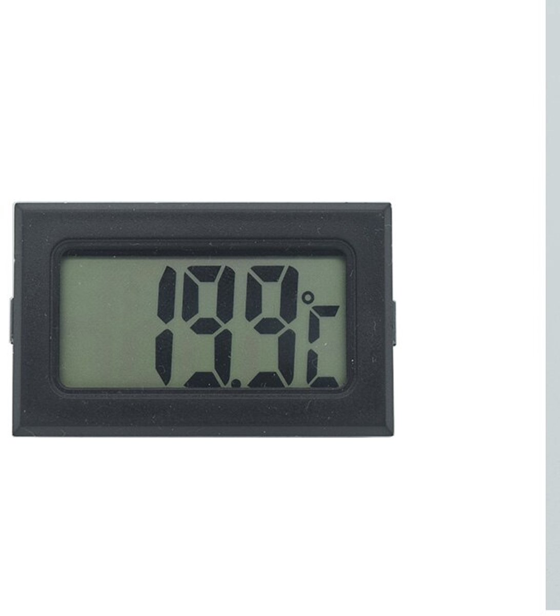 Thermometer - Digitale thermometer - Koelkast - Vriezer - Diepvries - Koelkastthermometer - Temperatuurmeter - Digital thermometer - Fridge thermometer - Zwart - Incl. batterij - Jonyx