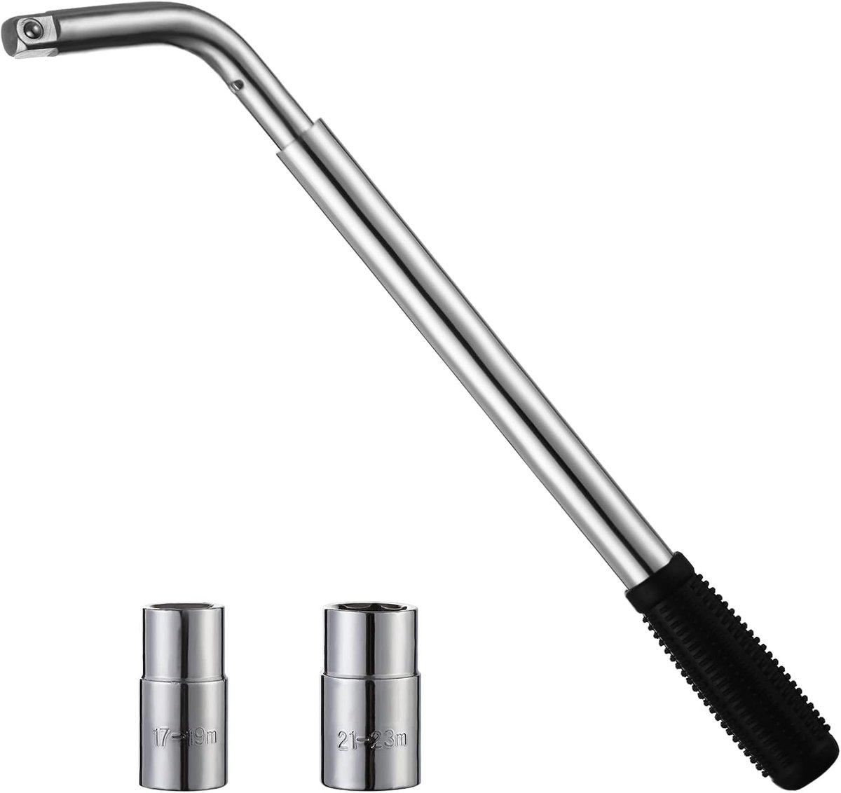 wielmoersleutelset, bandsleutels 17/19 mm en 21/23 mm wielmoeren, sleutel voor auto, bestelwagen, caravan, bandenreparatie