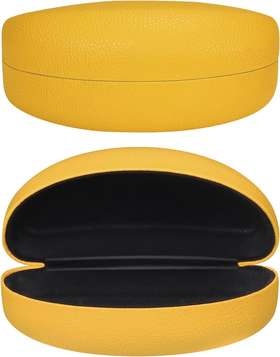 molshine Hard Shell Zonnebril Case, PU Lederen Klassieke Grote Bril Case voor Vrouwen Mannen Dame
