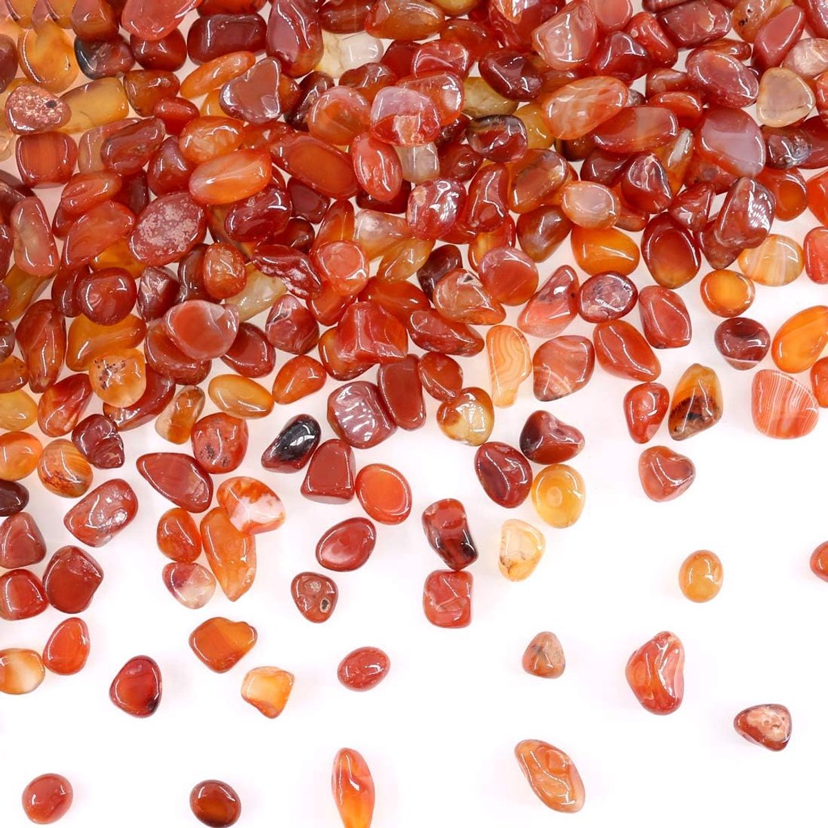 Stenen Grote Edelsteen Chips Verpletterde Stukken Onregelmatige Vormige Stenen Crystal Chips Stone Perfect voor Sieraden Maken Woondecoratie (Rood), steen