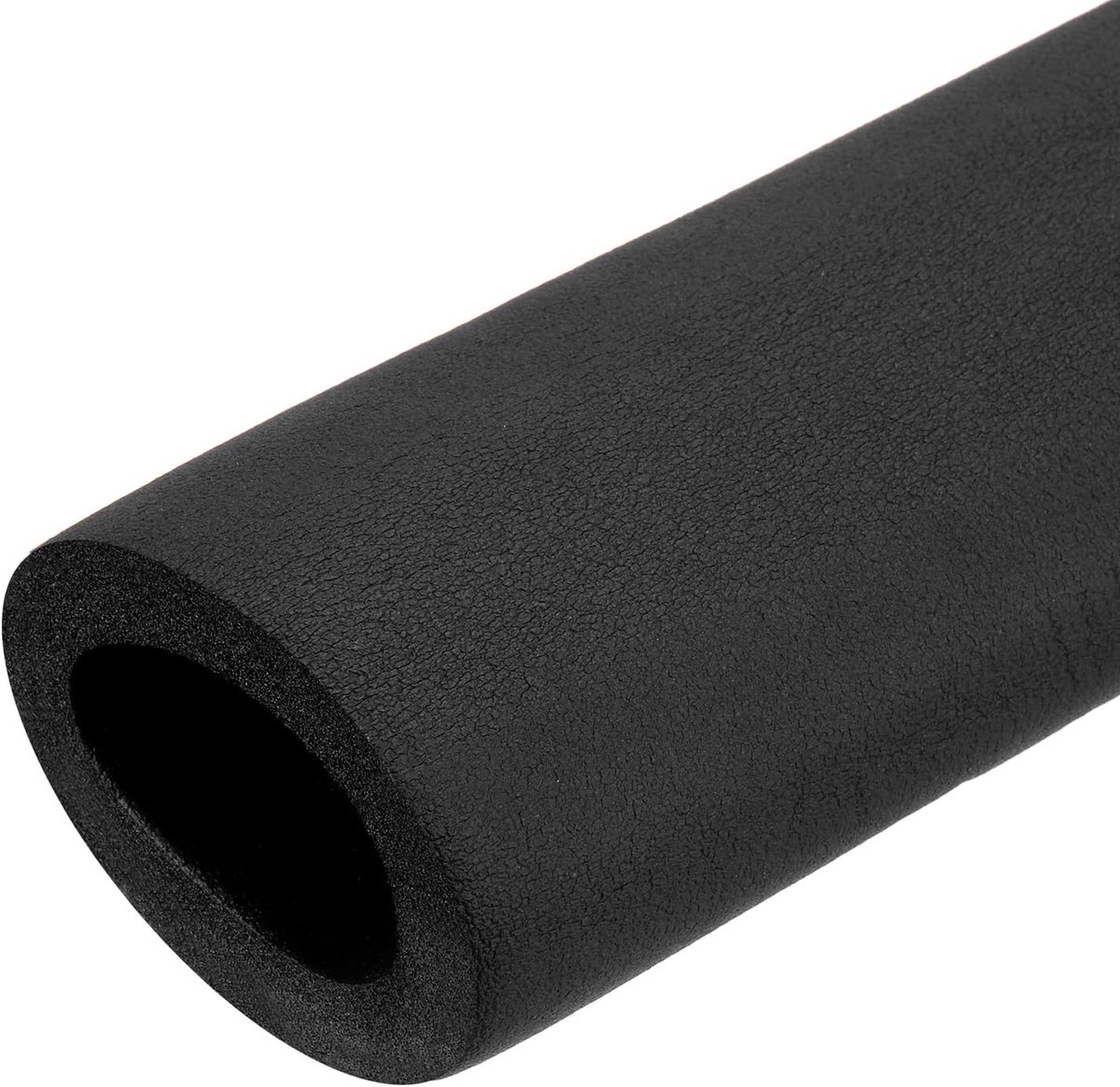 Isolatieslang van schuim voor gripsteun, isolatie van buizen buiten, buisbekleding, 48 mm (1 7/8 inch), ID 74 mm OD, 1 m, zwart