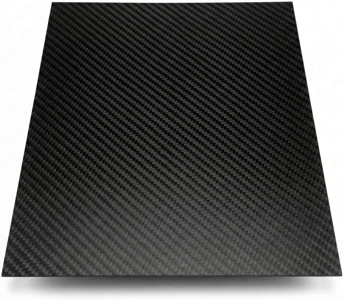 Koolstofvezelplaat, 1 x 200 x 250 mm, Koolstofvezel, Zwart