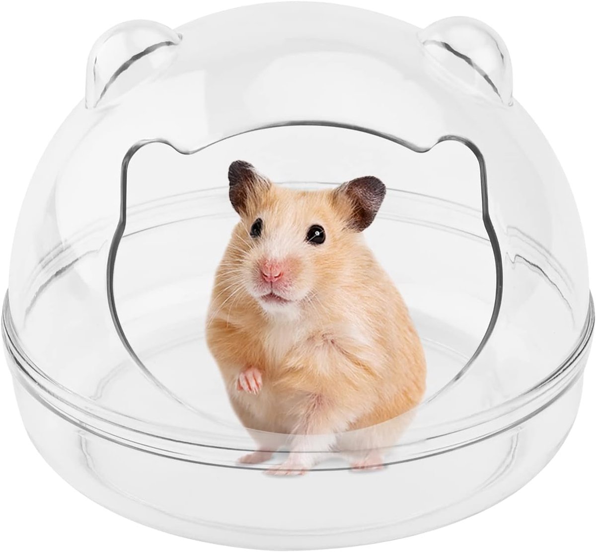Zand Bad Container, Transparante Hamster Toilet Hamster Badkamer Kleine Pet Bad Wasbare Kleine Dieren Sauna Zandbak voor Egel Cavia (Medium)