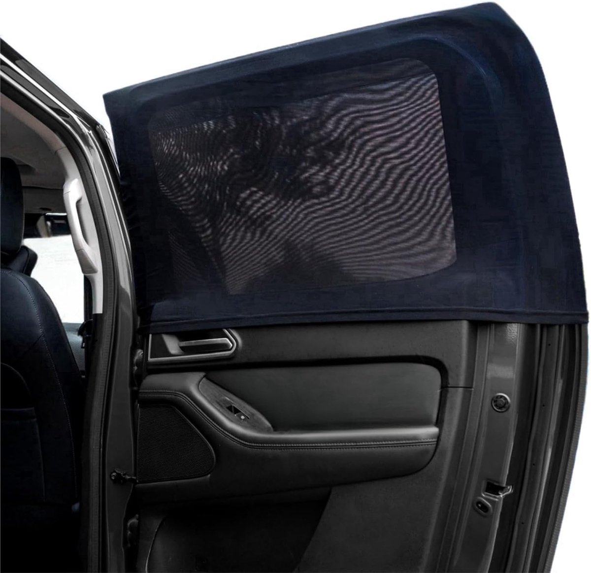 Set van 2 autozonneschermen voor baby's - Met uv-bescherming en ademende functie - Elastisch gaas - Zonwering - Voor de meeste kinderen (99%) - Grote SUV - Pickup