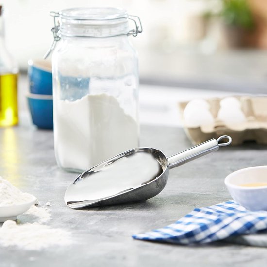 67014 meelschep edelsatel 18/10, 200 ml - Gemaakt van voedselveilig roestvrij staal; hoge corrosiebestendigheid en duurzaamheid bij dagelijks gebruik — afbeelding 4
