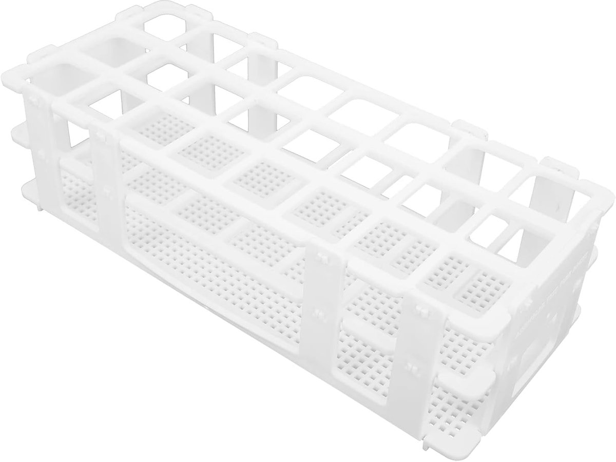 24 Gaten Reageerbuisrek 25x25mm Lab Buishouder Kunststof 3-laags Bemonsteringsbuisrek Afneembaar