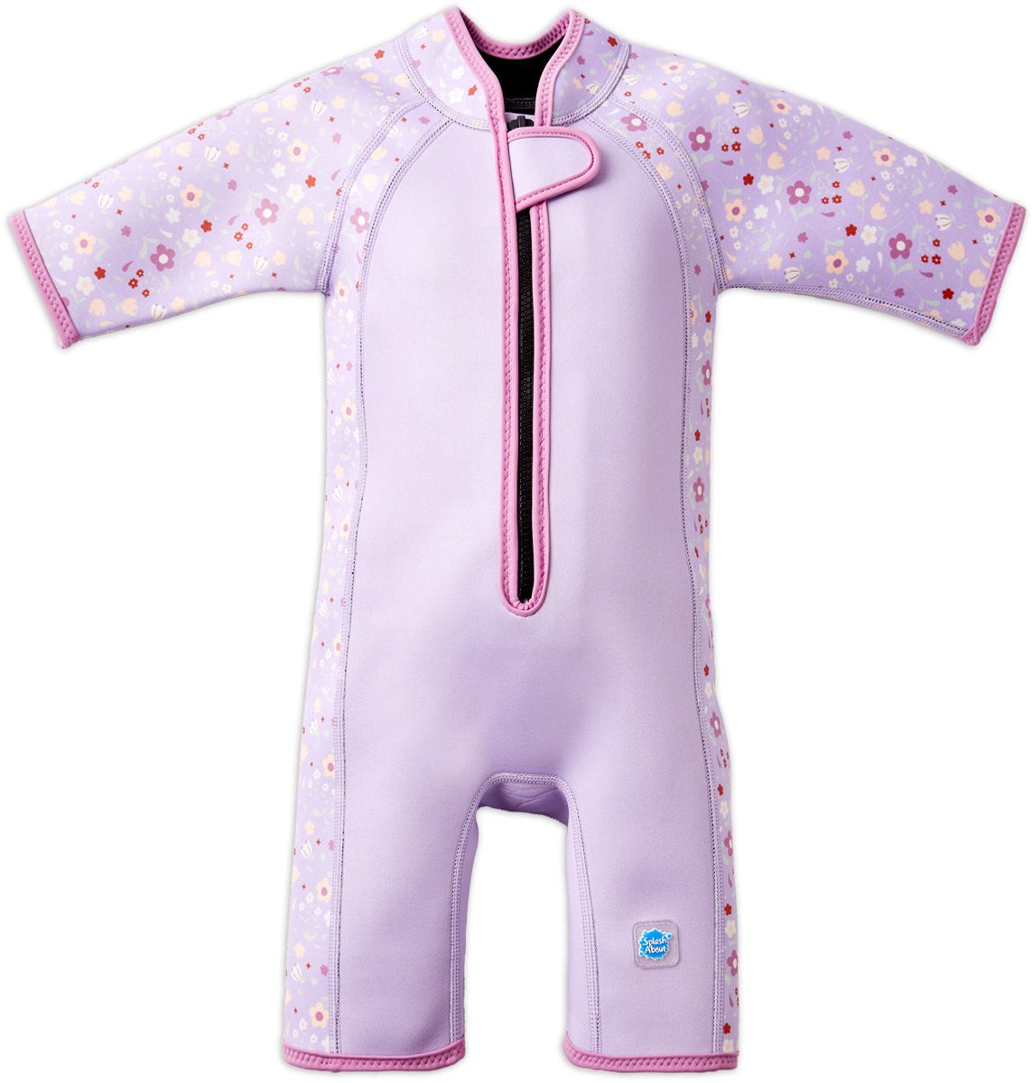 Splash About Kinder Shortie Wetsuit, Lilac Spring, 2-4 jaar– Neopreen Zwempak voor Zwembad en Strand