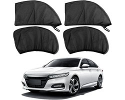 4 stuks - Zonnescherm Auto - Auto Zonnescherm - Zonnescherm Auto Zijruit - Muggenscherm - Zonwering Raam - Zonwering Auto Raam - Zonwering Auto - UV Bescherming - Auto Accessoires - Universele - voor auto's, SUV's en sedans - zwart
