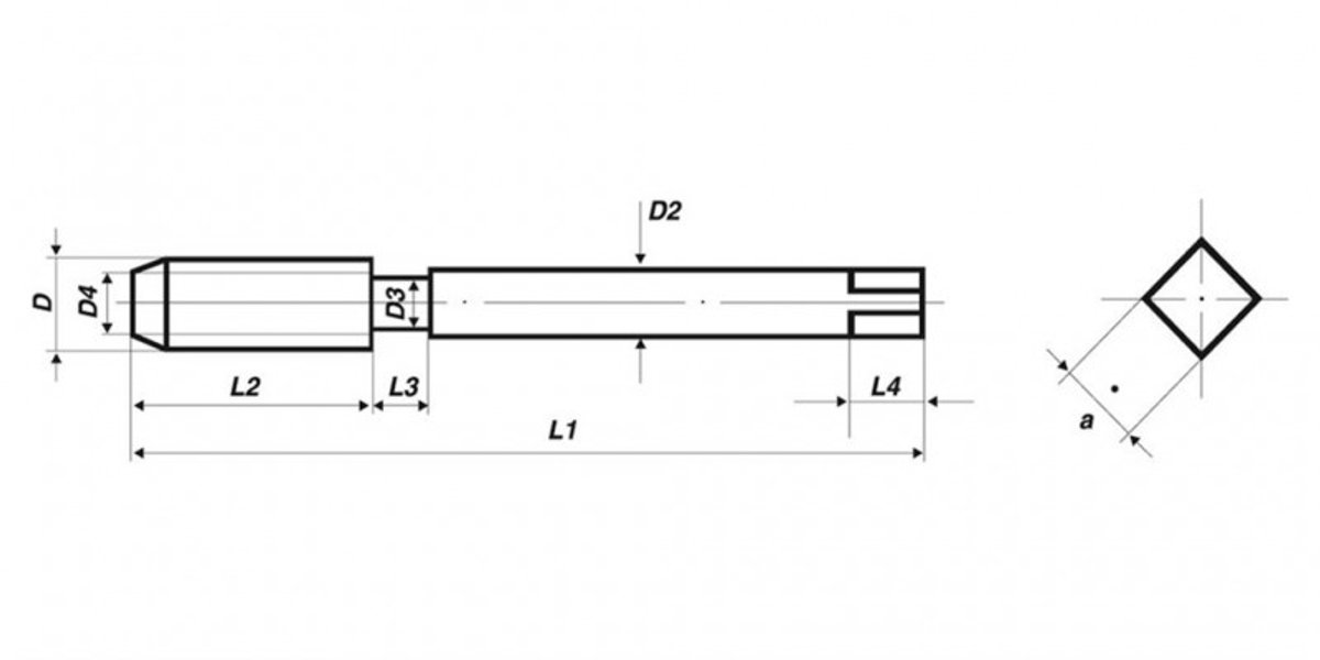 Volkel Machinetap M6 Din371 Doorl Hsse