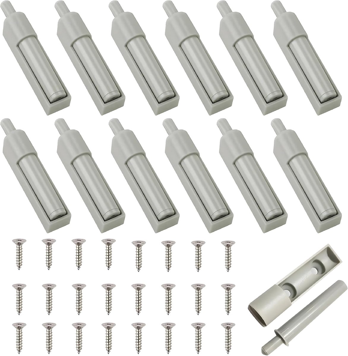 SnelShoppen - 12pcs Softclose Deurdempers voor Keuken, Kasten, Anti-Popping Deuren, Stil Sluiten, Duurzaam Plastic, Upgrade voor Meubels