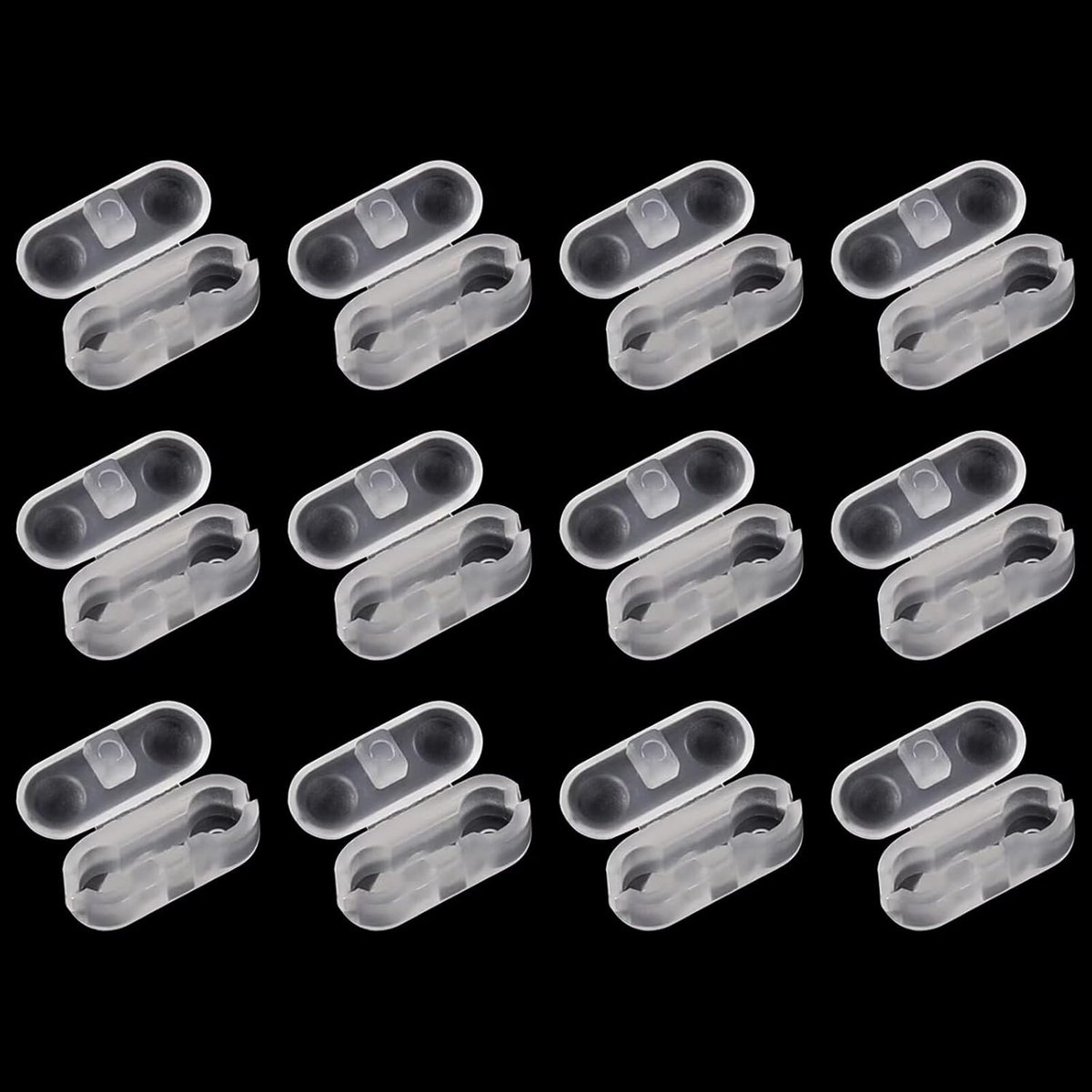 SnelShoppen - Roller Blind Chain Connector - 12 Stuks - Ball Chain Connector voor Tot 4.5 mm - Transparant Plastic - Geschikt voor Bead Chains en Slat