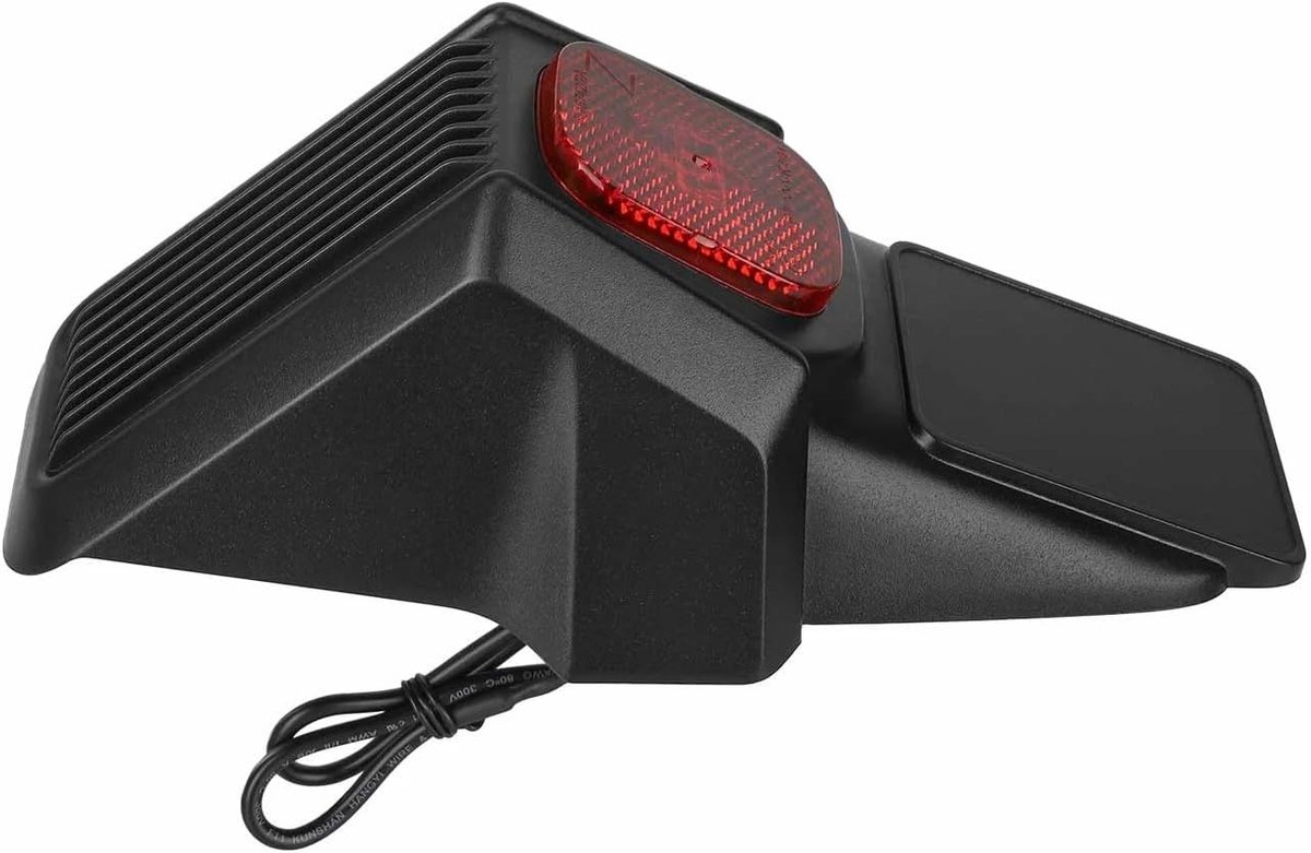 SnelShoppen - Achterspatbord met LED Achterlicht voor Elektrische Scooter, Waterproof Mudguard, Lege Kentekenplaat, Geschikt voor Segway Ninebot ZT3/Z