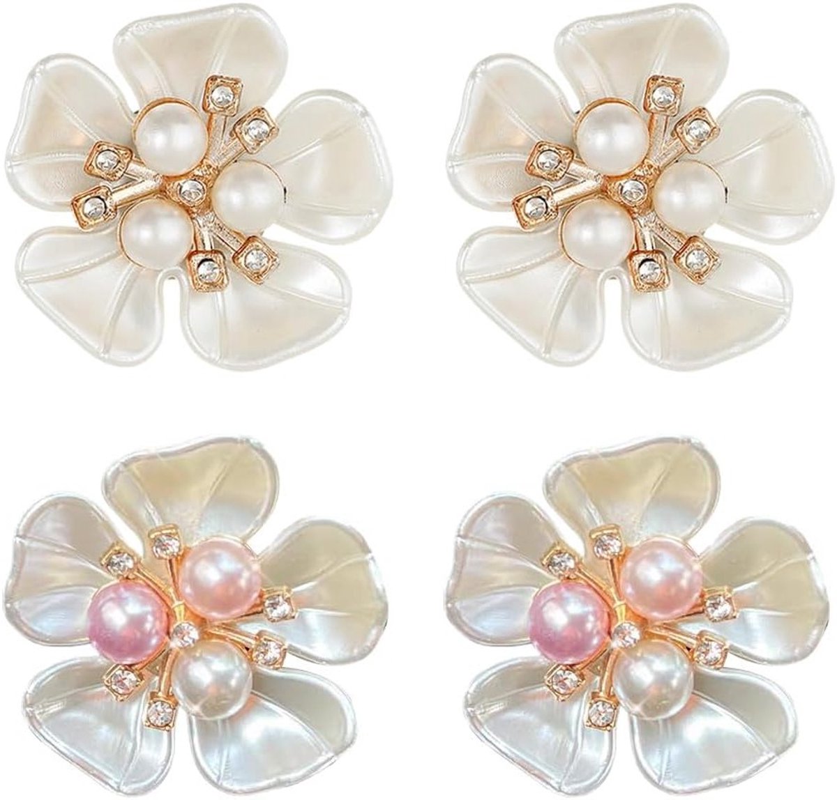 Aromatherapie Auto Luchtverfrisser Clip - Essentiële Olie Diffuser voor Auto Interieur Decoratie - 4 Stuks in Roze voor Vrouwen en Meisjes