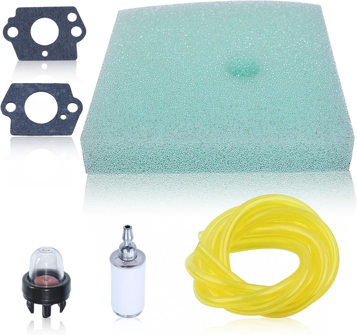 Air Fuel Filter Line Primer Lamp Dichting Set voor Tuinmachines en Grasmaaiers, Geschikt voor Diverse Modellen zoals 123C, 223L, 325CX en Meer.