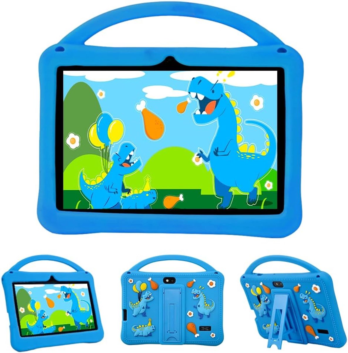 SnelShoppen - 7 Inch Tablet voor Kinderen - 2GB RAM, 32GB ROM, IWAWA Apps, Educatieve Spellen, Wifi, Dual Camera, Silicone Hoes (Blauw)