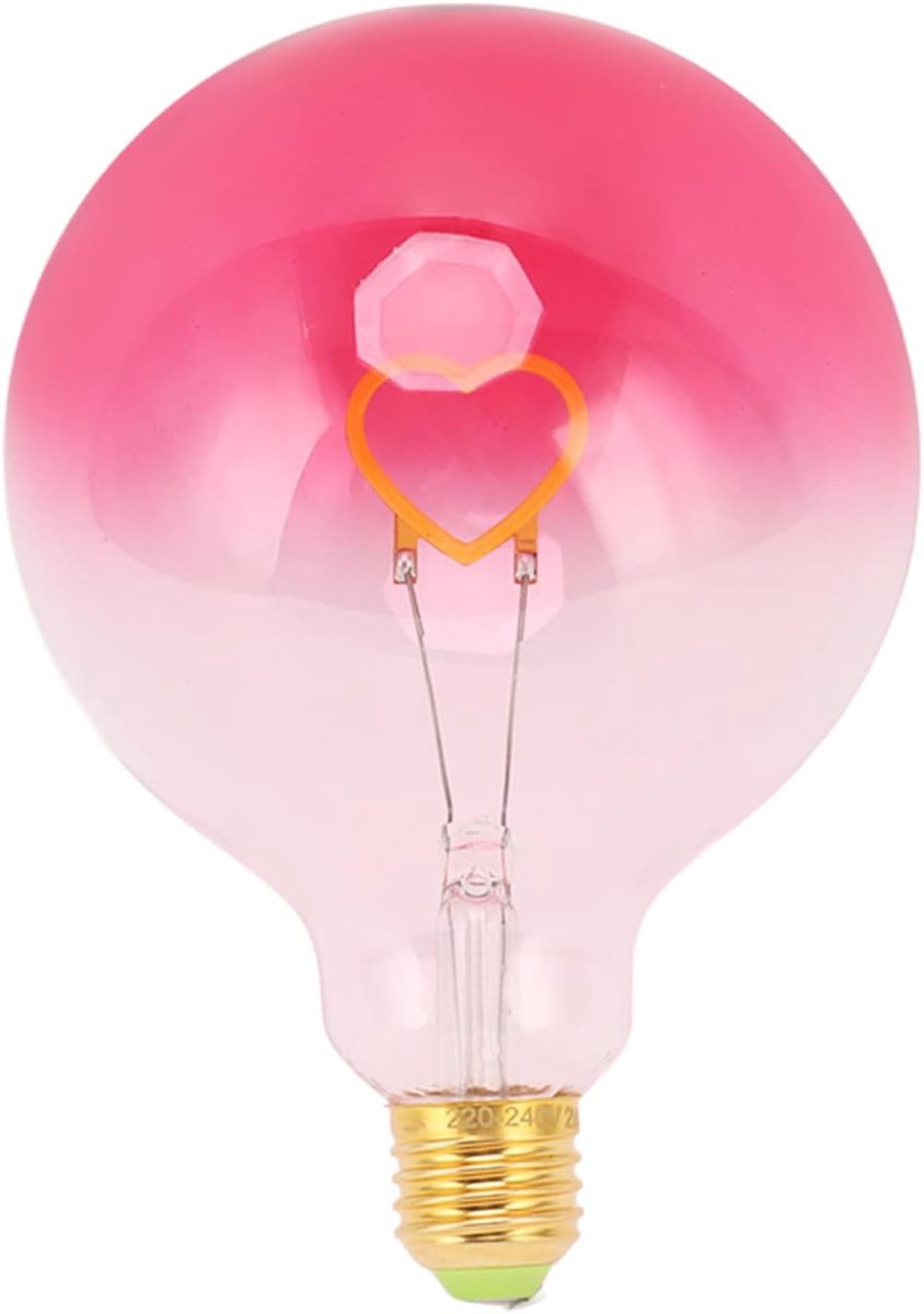 SnelShoppen - LED Lamp E27 Dimbaar Decoratieve Glazen Gradient Roze voor Feesten, Bruiloften, Kamerdecoratie, Stijlvolle Sfeerverlichting
