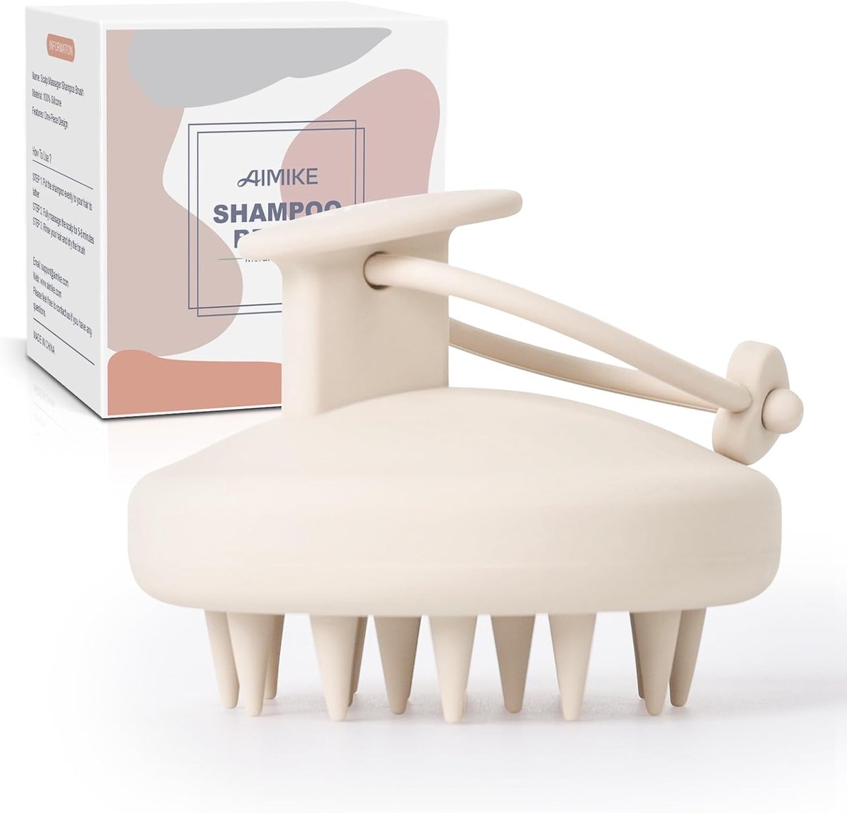 SnelShoppen - Silicone Massage Borstel voor Hoofdhuid, Milieu-vriendelijk Shampoo Borstel, Peeling en Stimulerende Haargroei, Geschikt voor Nat en Dro