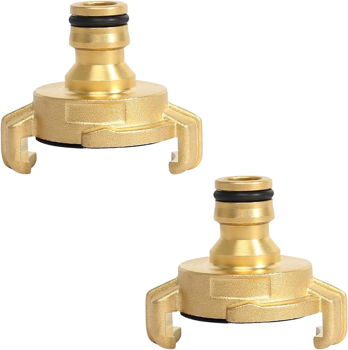 SnelShoppen - 2 Pcs Messing Snelkoppelingen voor Tuinslang 1/2 inch, Snelle Ontkoppeling Geka Plug Koppeling, Compatibel met Gardena