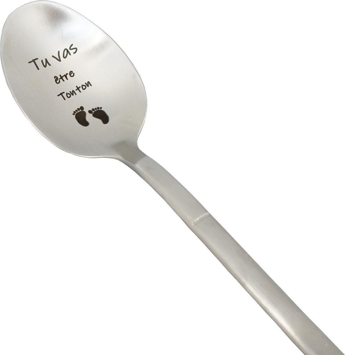 SnelShoppen - Gepersonaliseerde RVS Lepel voor Broer - Origineel Zwanger Aankondiging Cadeau - Grappige en Bijzondere Verjaardag voor Toekomstige Oom