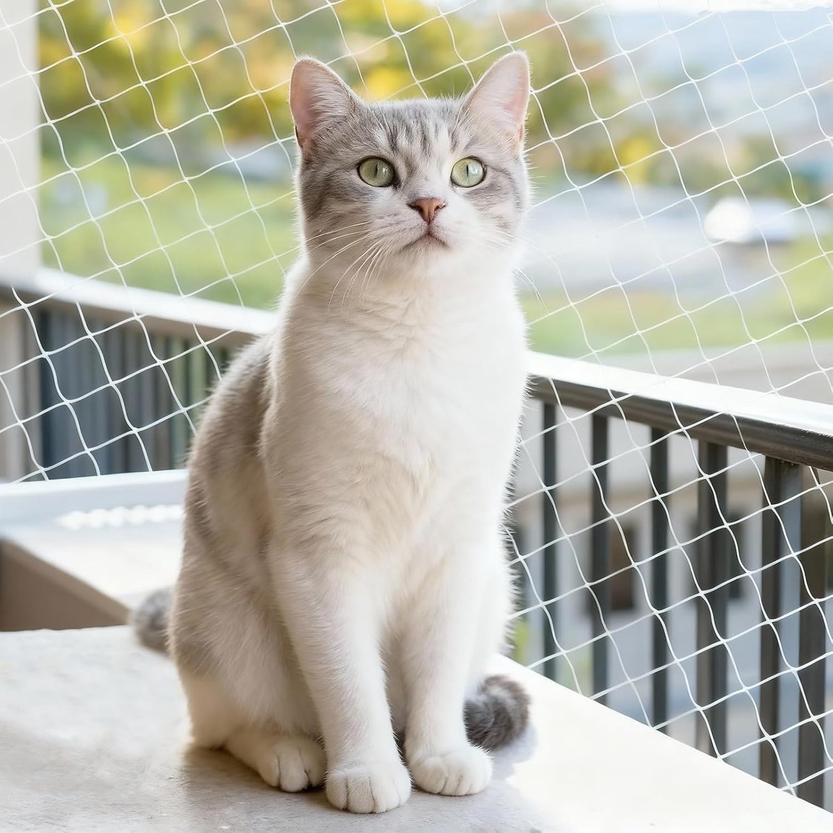 SnelShoppen - Cat Net voor Balkon 10x3m - Transparant Kattennet - Bijt- en Scheurvast - UV Bestendig Balkonnet voor Katten, Vogelnet, Weerbestendig vo