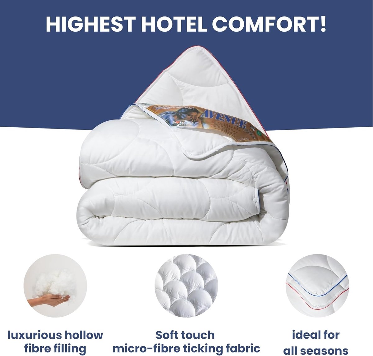 SnelShoppen - Geavanceerde 4 Seizoenen Deken 260x220cm - Anti Allergie met 2 Delen - Cloud Zacht en Soepel - Extra Brede Deken - Zomer Deken & Winter