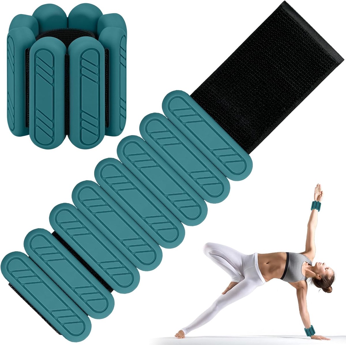 SnelShoppen - Verstelbare Polsgewichten Set van 2, Gewicht Manchetten voor Pols en Enkel, Perfect voor Hiking, Jogging, Yoga, Aerobics, Pilates, Donke