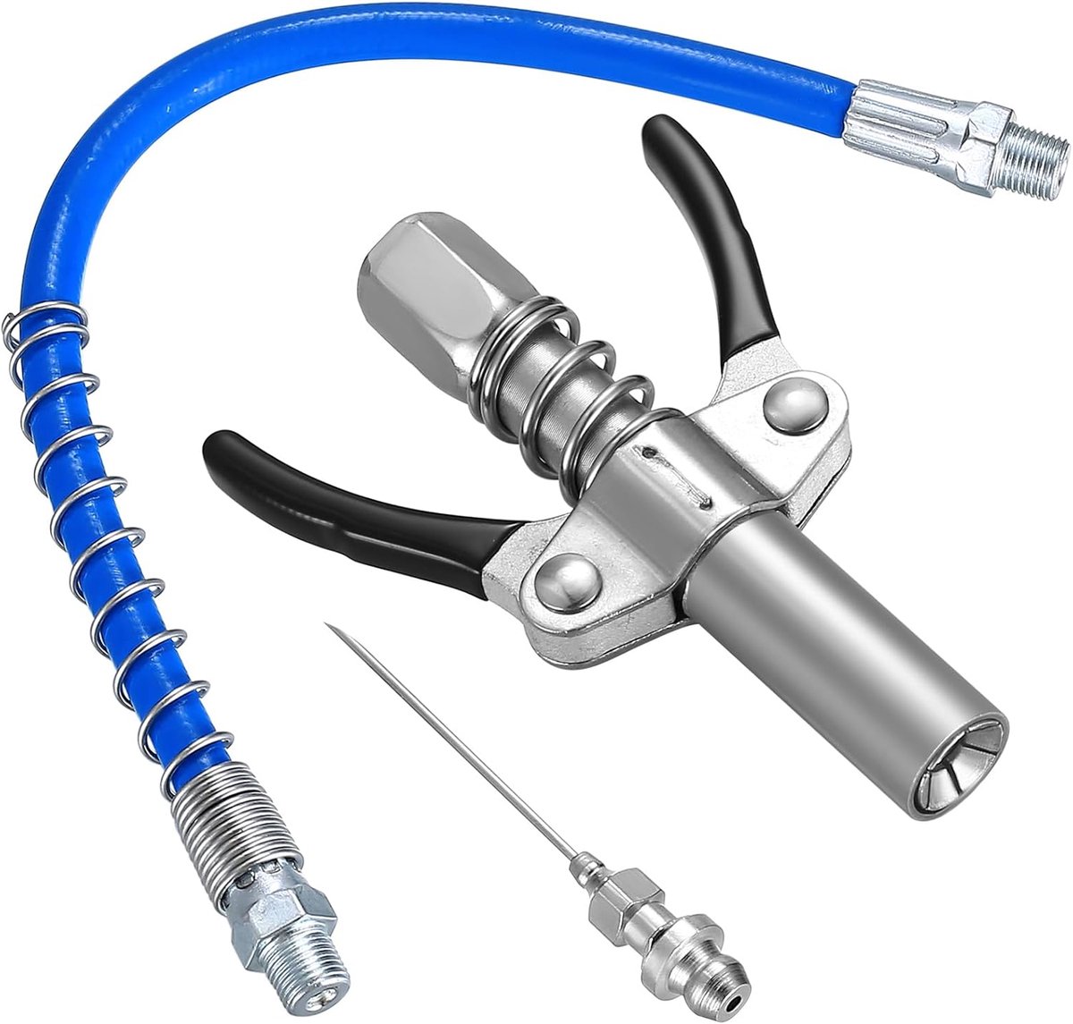 SnelShoppen - G Coupler voor Grease Press Nozzle met Dubbele Handgreep, 30 cm Vetpersslang, Universele Nozzle voor Conische Smeringsnippel, 18G Vetspu