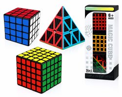 MAGIC CUBE - 3in1 Set - 5x5 kubus - 4x4 kubus - Pyraminx - Breinbreker - Fanxin