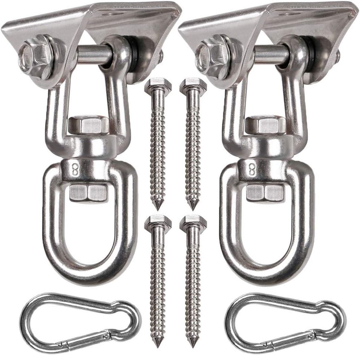 Omgoods - 2 Pack Heavy Duty 360° Rotatable Swing Hanger - Haak voor Hangmat en Schommels