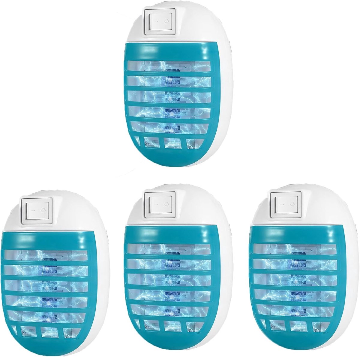 SnelShoppen - Mosquito Lamp 4 Stuks - Elektrische Insectenverdelger - UV Insect Killer voor Binnen - Veilig en Efficiënt voor Keuken, Slaapkamer, Eetk