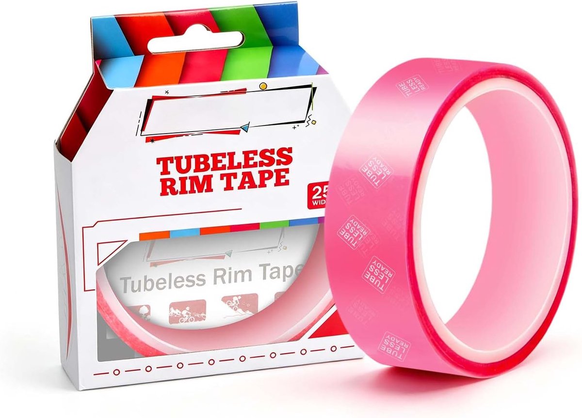 SnelShoppen - Tubeless velgband 25 mm, 10 m zelfklevende plakband voor fietsen, luchtdichte velgband voor MTB, racefiets en gravelbike, hittebestendig