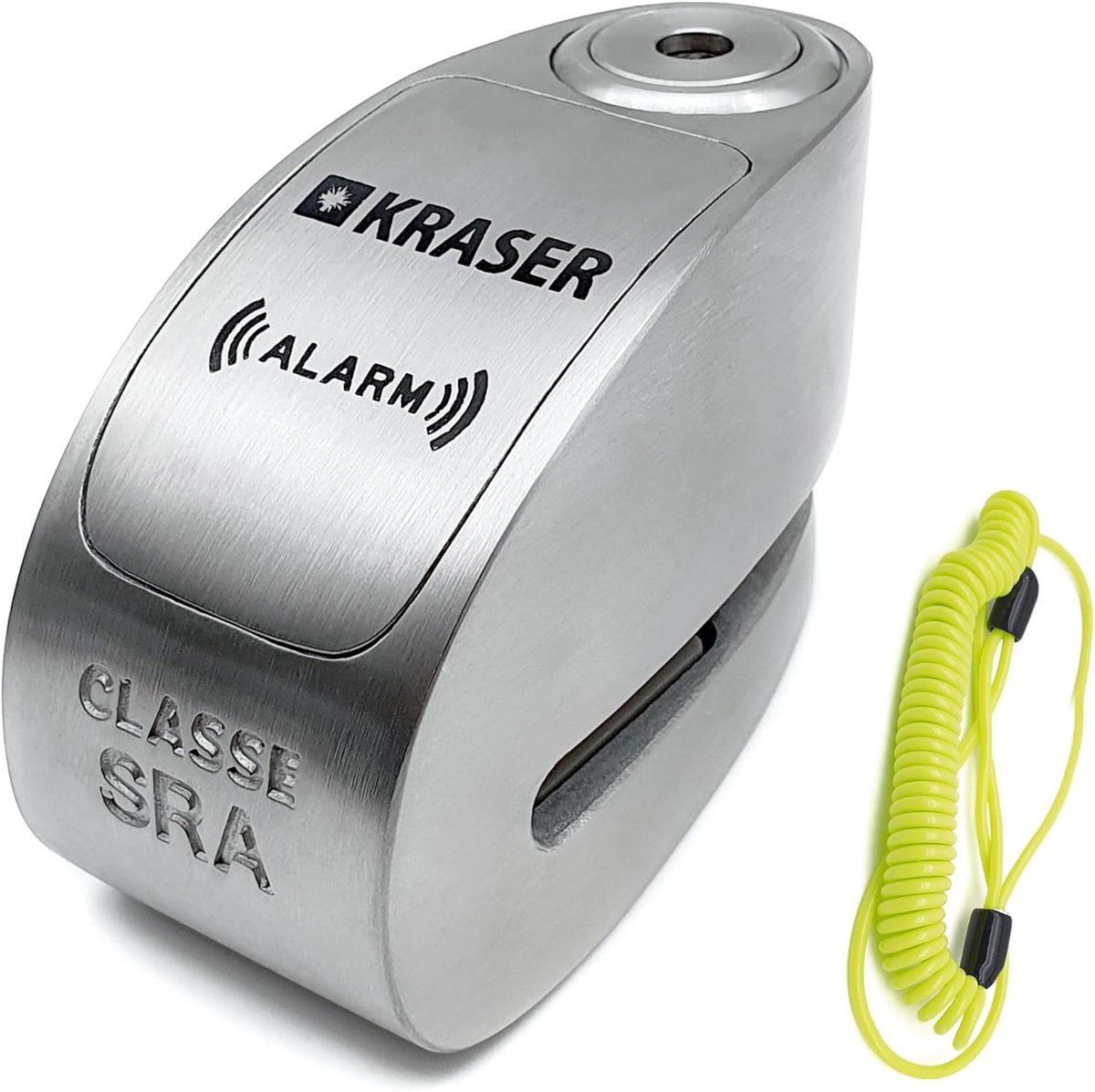 SnelShoppen - Motor Alarm Slot, 120dB Dubbel Slot Anti-Diefstal Fiets Disc Clip, RVS, ø10mm, Voor Motorfiets, Scooter en Fiets