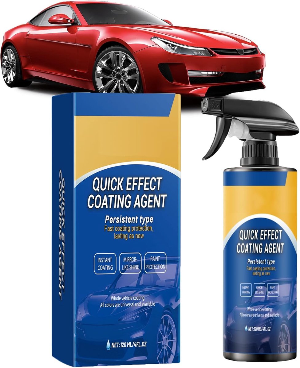 SnelShoppen - Quick Effect Coating Agent Auto Coating Spray, 3-in-1 Krassen Verwijderaar, Nano Spray voor Autolak Bescherming, Polijsten en Herstellen