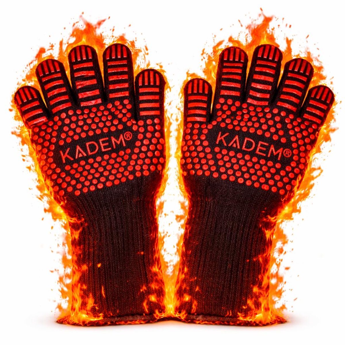 SnelShoppen - Unisex Oven Handschoenen, Hittebestendig tot 800°C, Vuurvast, Anti-slip, Rode Keuken Handschoenen S/M voor Grillen en Bakken
