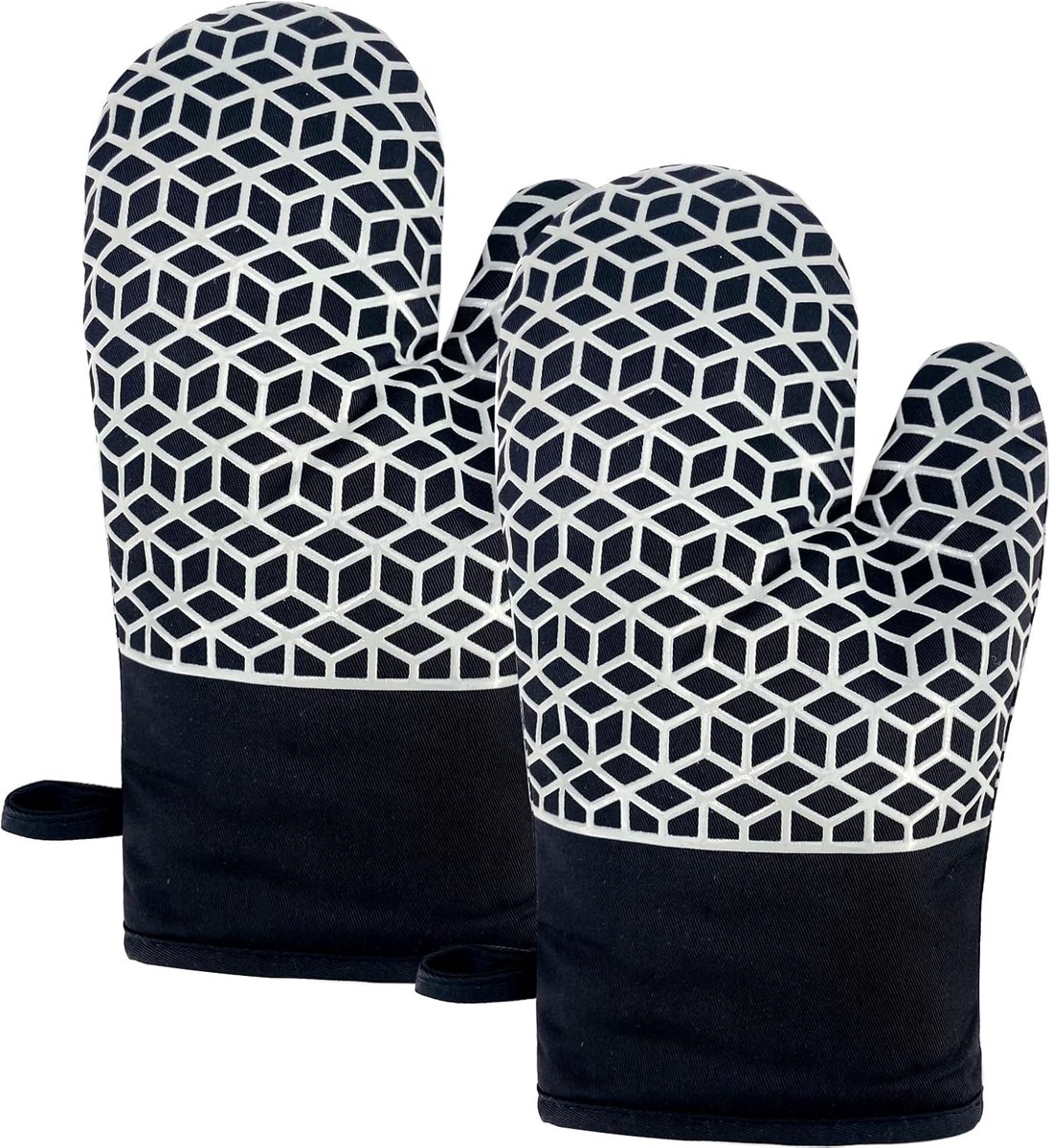 Thijox - Siliconen Ovenhandschoenen Hittebestendig tot 300°C, Extra Lange Antislip Ovenwanten voor Keuken, BBQ, Bakken en Koken, Waterdicht en Duurzaa