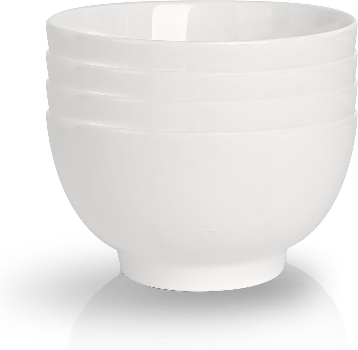 Set van 4 multifunctionele kommen voor soep, salade, pasta en rijst - 1 liter, magnetron- en vaatwasserbestendig, diameter 17,5 cm