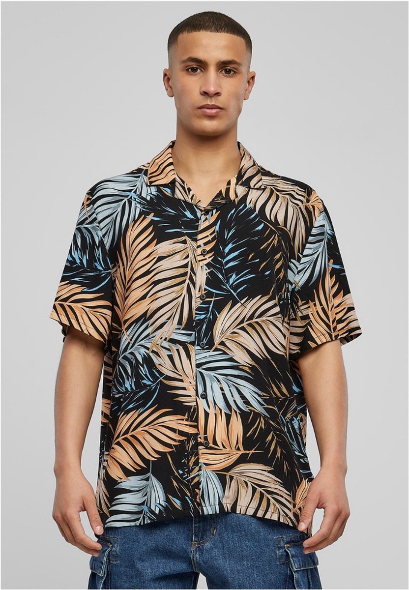 Urban Classics Viscose AOP Resort Overhemd 3XL Multicolours Multicolor