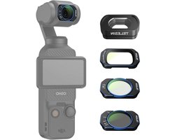Magnetisch Filtersysteem met 0.72x Groothoeklens, VND 2-32 ND CPL en 1/4 Zwart Diffusielens voor DJI Osmo Pocket 4, 3 en Xtra Muse - Perfect voor Vloggen, Reisfotografie en Creatieve Beelden