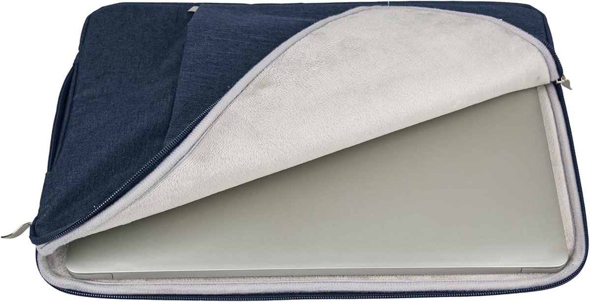 SnelShoppen - 11 Inch Laptop Sleeve Case voor 11-12" Chromebook Tablet, Waterdichte Beschermhoes met Handvat, Slanke Gevoerde Draagtas, Navy Blauw