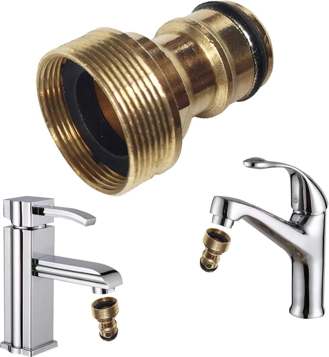 SnelShoppen - Universele kraanverbinding voor mengkraan, slangadapter, kraanadapter, slangkoppeling, snelle koppeling, tuin slangverbinding, waterdich