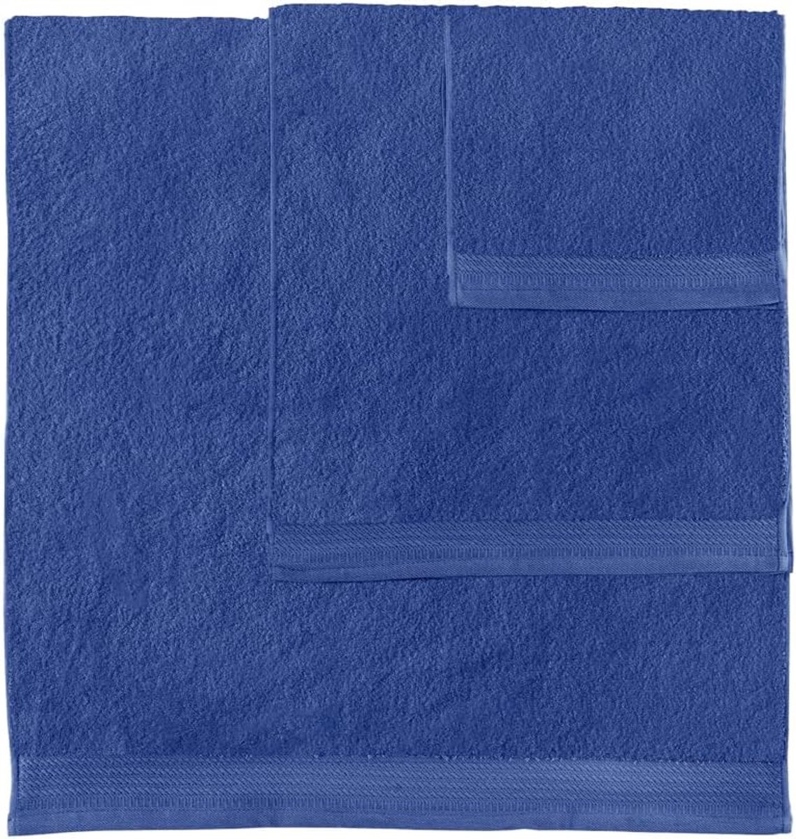 SnelShoppen - Premium Badhanddoeken Set - 2 Grote Handdoeken 100 x 50 cm - 100% Katoen - 600 g/m² - Sneldrogend & Absorberend - Blauw