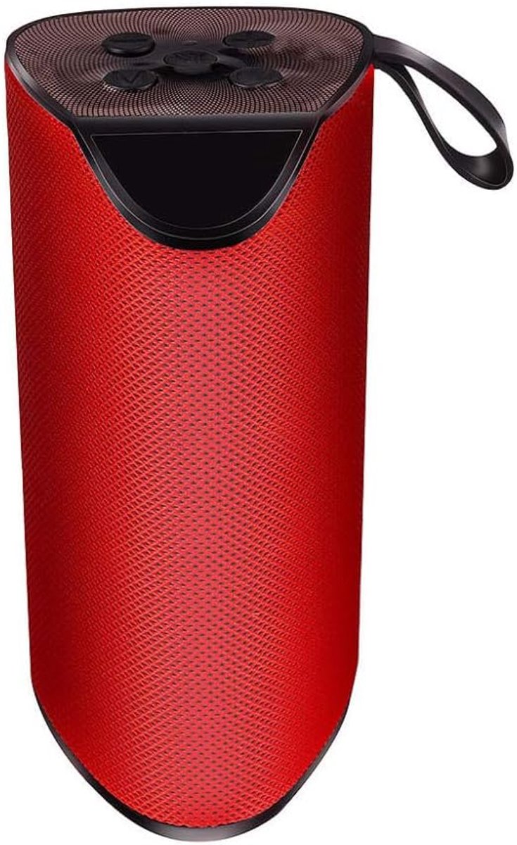 SnelShoppen - Draagbare Bluetooth Speaker - Draadloze MP3 Speler met USB, FM Radio, Handfree - Rood - Perfect voor Feest, Camping en Tuin