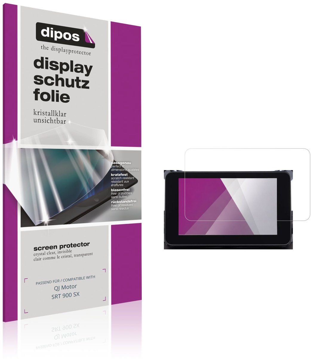 dipos – 2x Beschermfolie geschikt voor QJ Motor SRT 900 SX | Krasbestendige & heldere Screenprotector Ultra-Thin