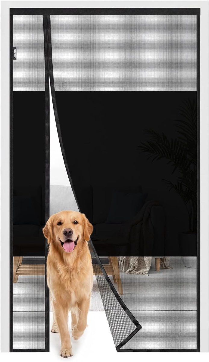 Thijox - Magnetisch Vliegengordijn 110x220 cm, Zelfsluitend Anti-Scheur Gaas met Sterke Magneten, Zonder Boren, Insectenwerend voor Balkon, Terras, Wo